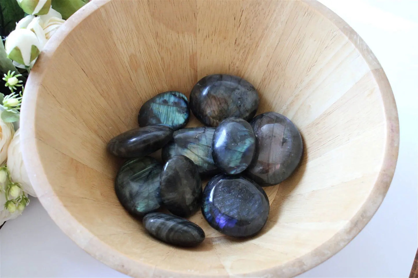 Grand Galet de labradorite - Aurore Lune