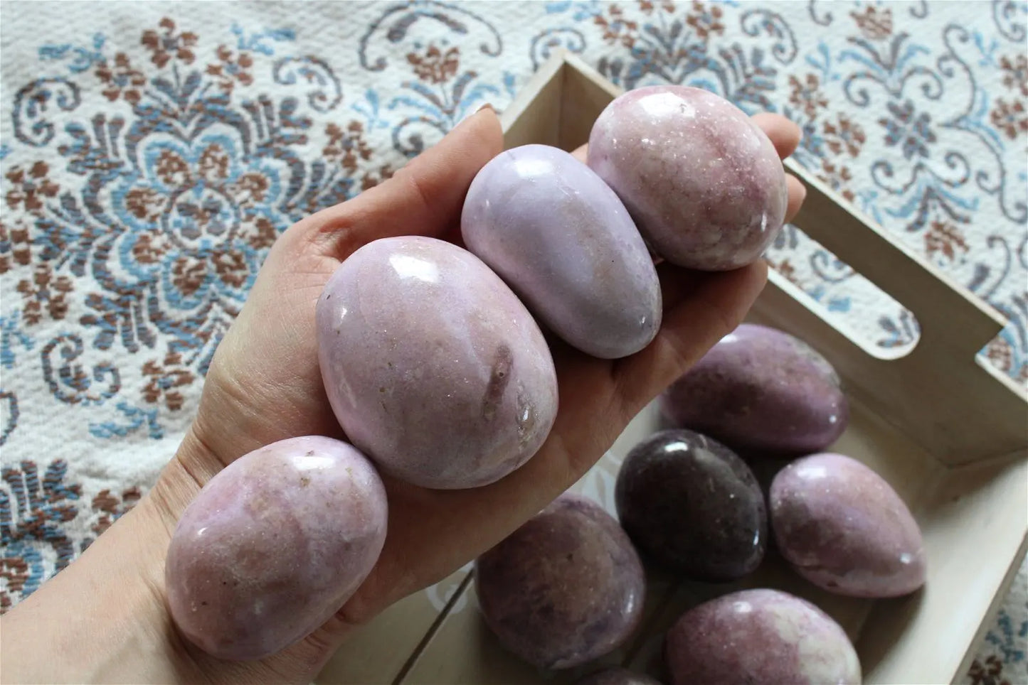 Grand galet de lépidolite tons roses AU CHOIX - Aurore Lune