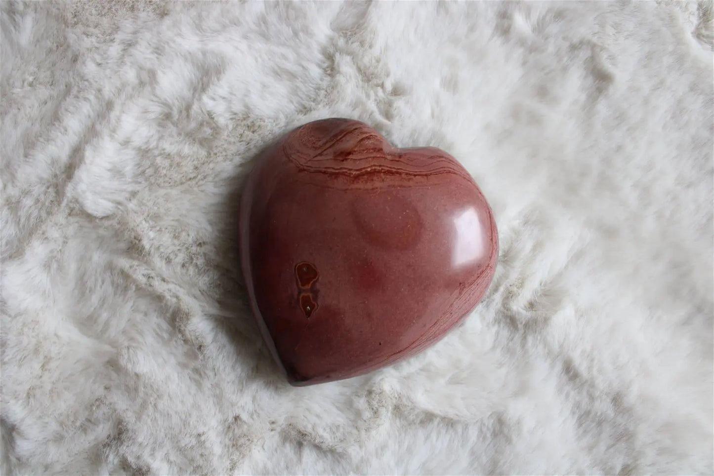 Gros Coeur en jaspe polychrome - Aurore Lune