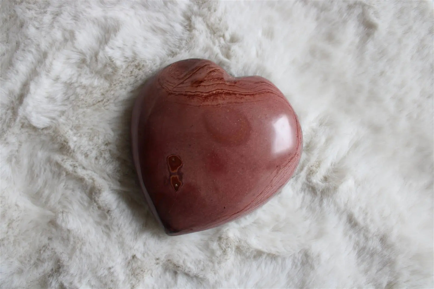 Gros Coeur en jaspe polychrome - Aurore Lune