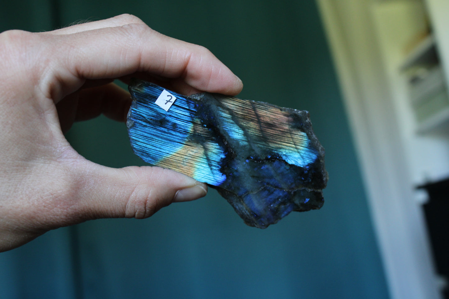 Morceau de labradorite mi-brute AU CHOIX menu déroulant - Aurore Lune