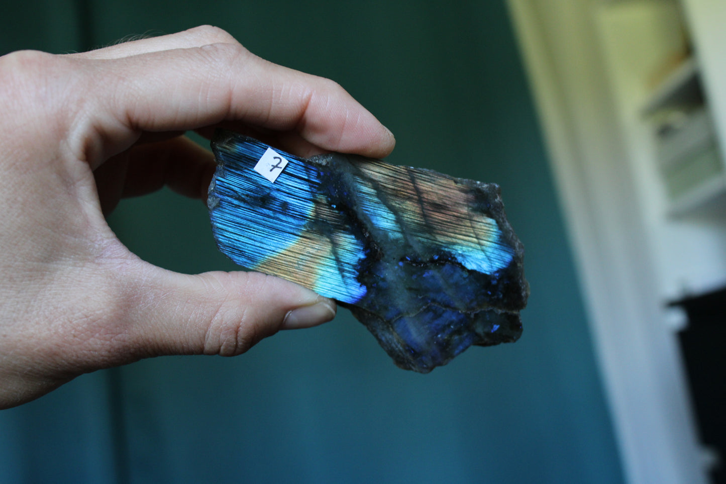 Morceau de labradorite mi-brute AU CHOIX menu déroulant - Aurore Lune