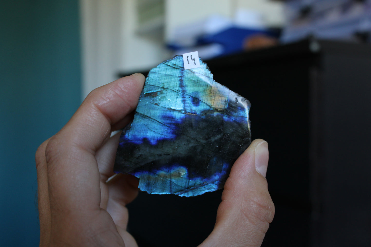 Morceau de labradorite mi-brute AU CHOIX menu déroulant - Aurore Lune