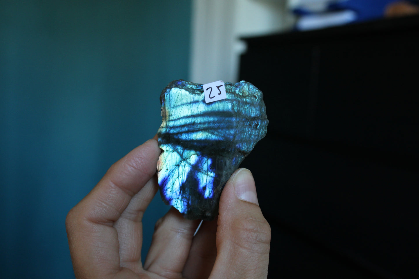 Morceau de labradorite mi-brute AU CHOIX menu déroulant - Aurore Lune