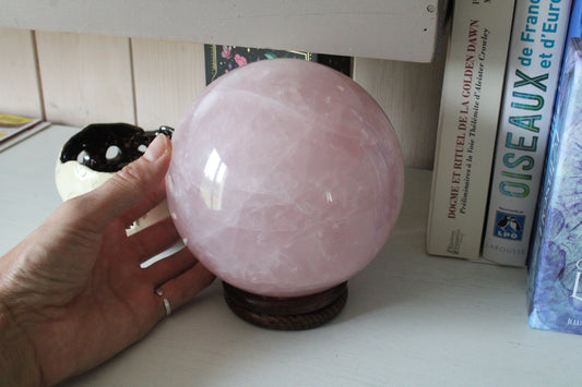 1 magnifique sphère en quartz rose X XL 13 cm