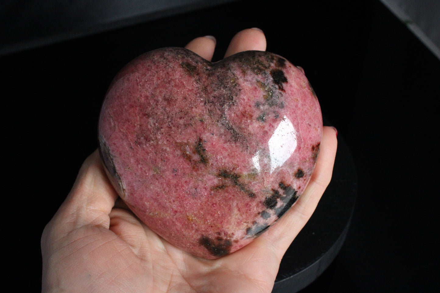 Enorme cœur en rhodonite 9*9 cm