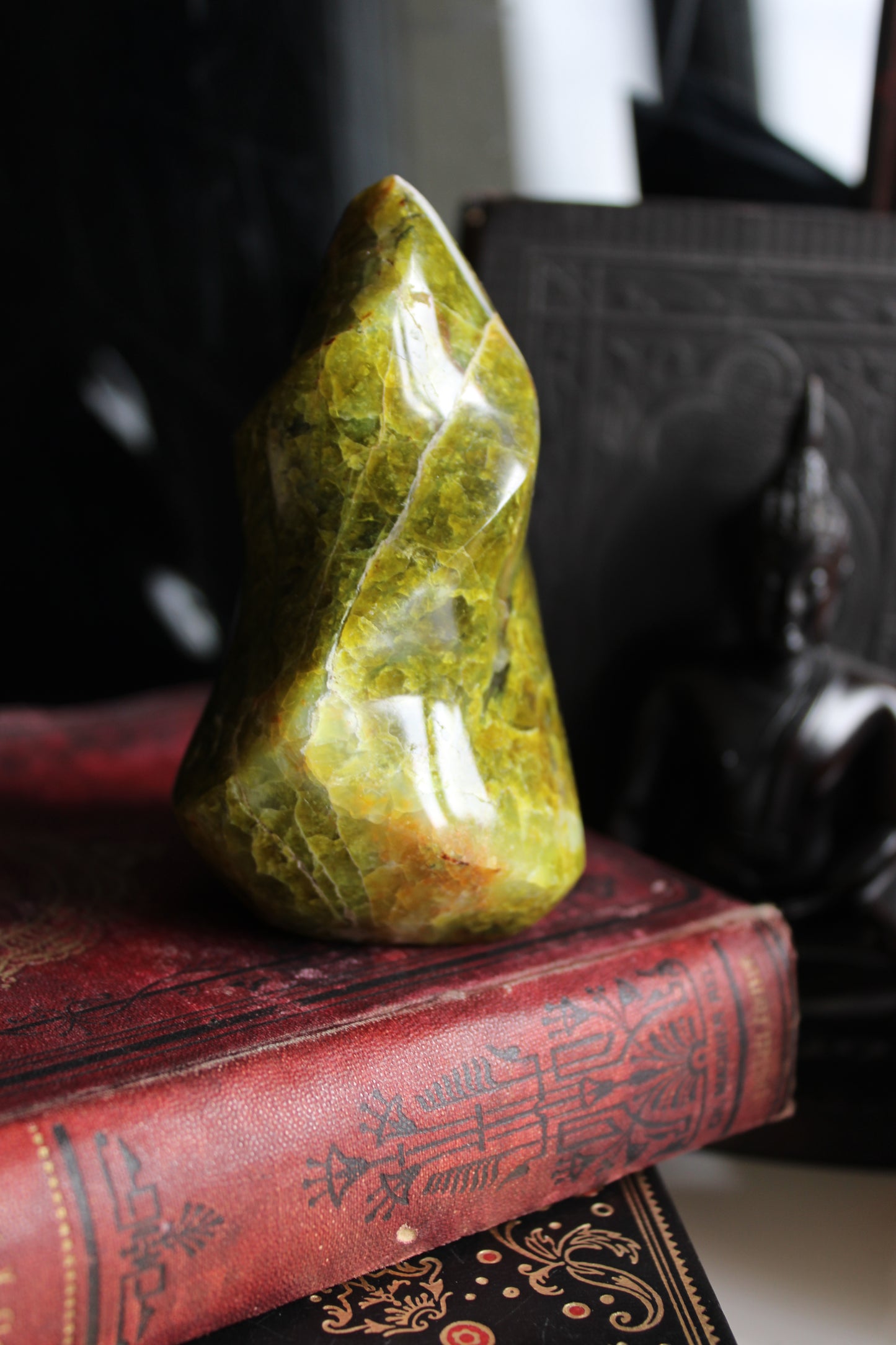 Flamme opale verte à poser photo contractuelle