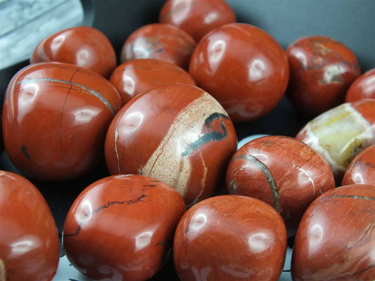 Jaspe rouge pierre roulée unité - Aurore Lune