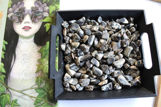 Jaspe silver leaf pierre roulée - Aurore Lune