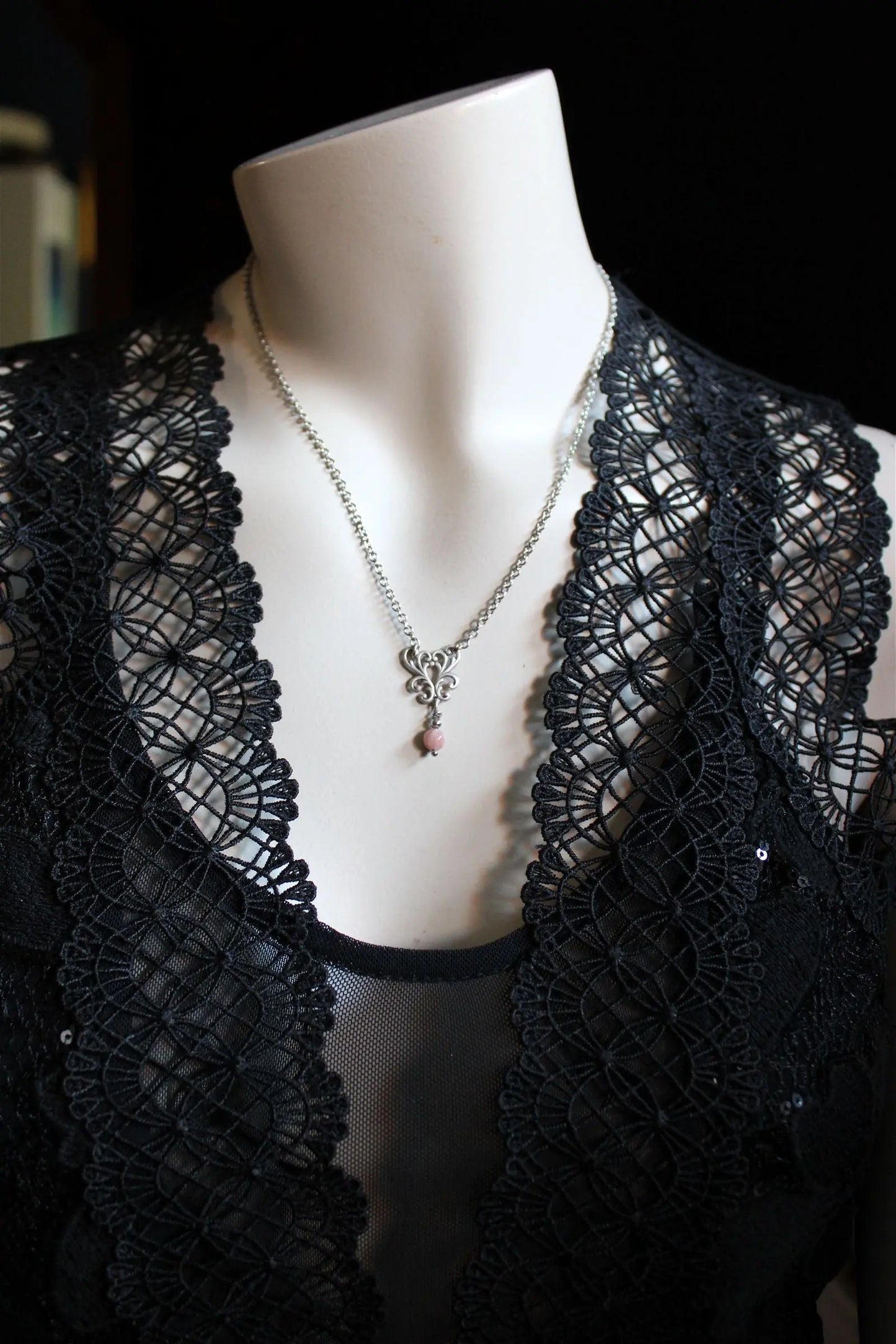 LES ÉPURÉS - collier rhodochrosite - Aurore Lune