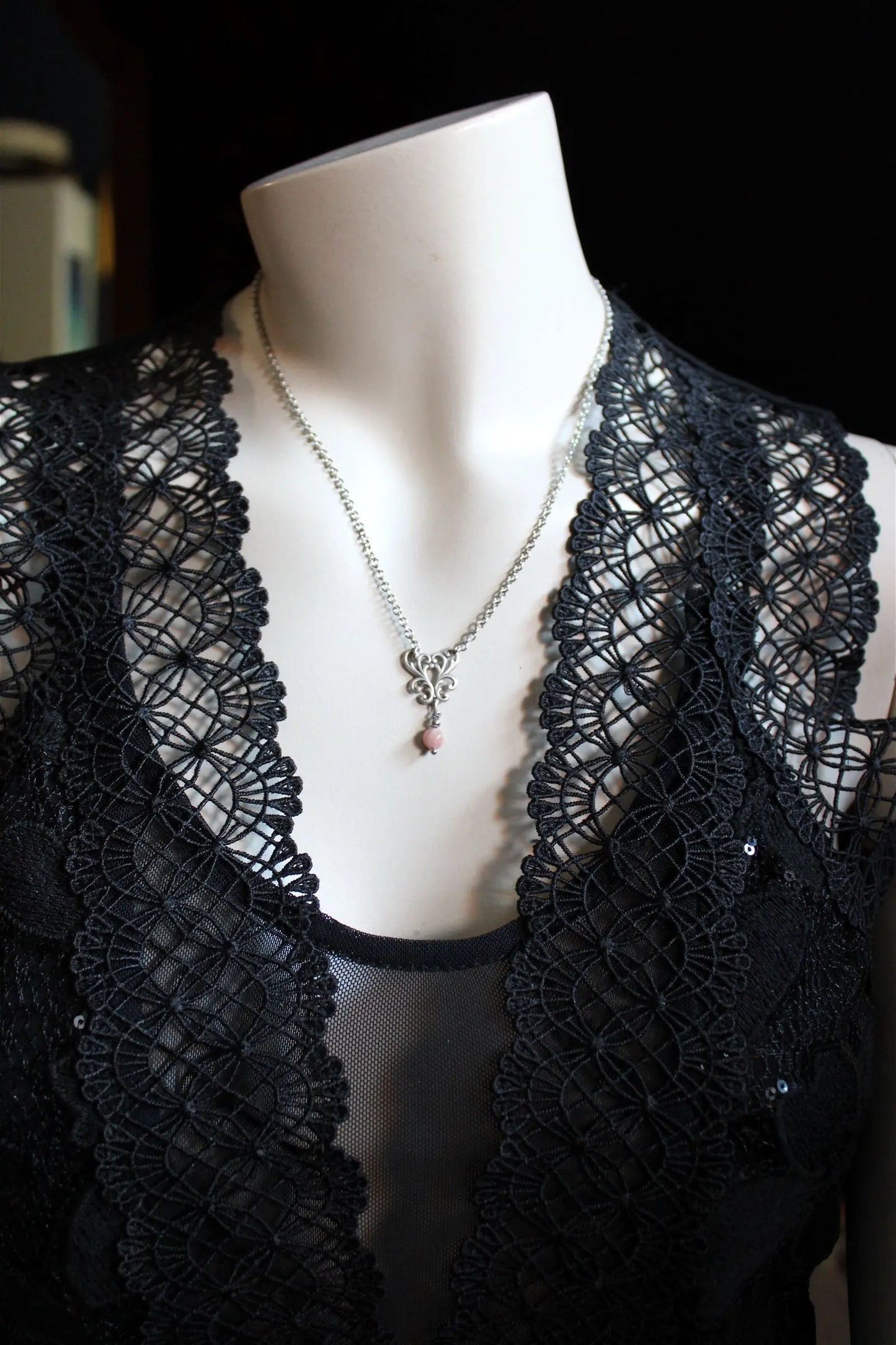 LES ÉPURÉS - collier rhodochrosite - Aurore Lune