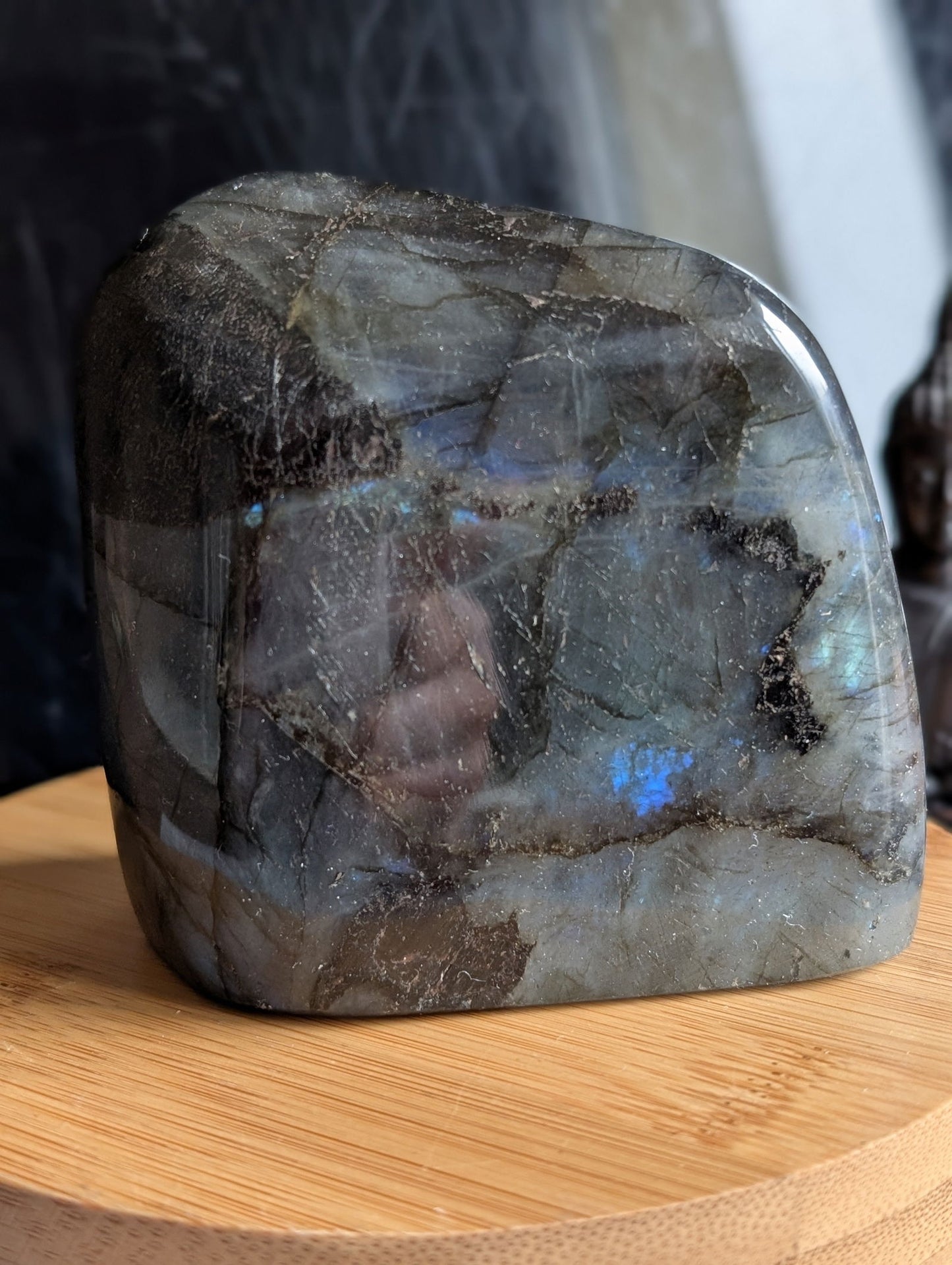 Labradorite à poser bleu morpho 0.5 kg - Aurore Lune