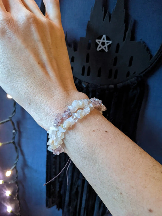 Lot de 2 bracelets fécondité - inspiration- femme enceinte - maternité - Aurore Lune