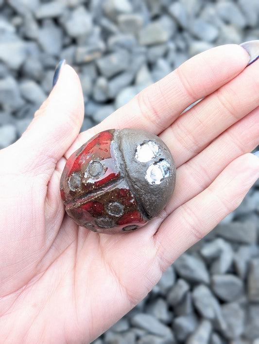 Lot poterie coccinelle et jaspe - Aurore Lune