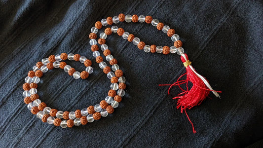 Mala en cristal de roche - collier - Aurore Lune