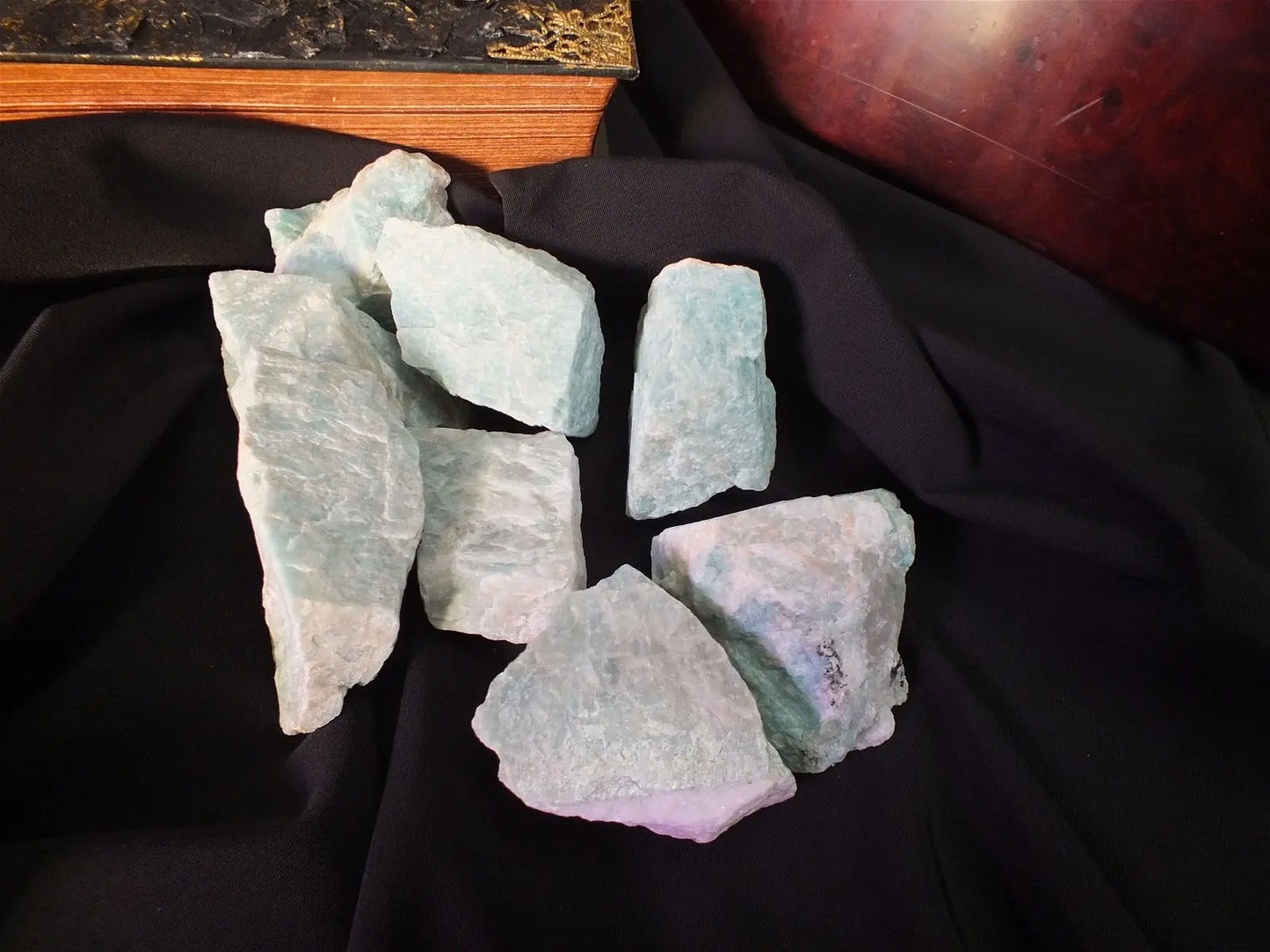 Morceau d' amazonite brute belle taille - Aurore Lune