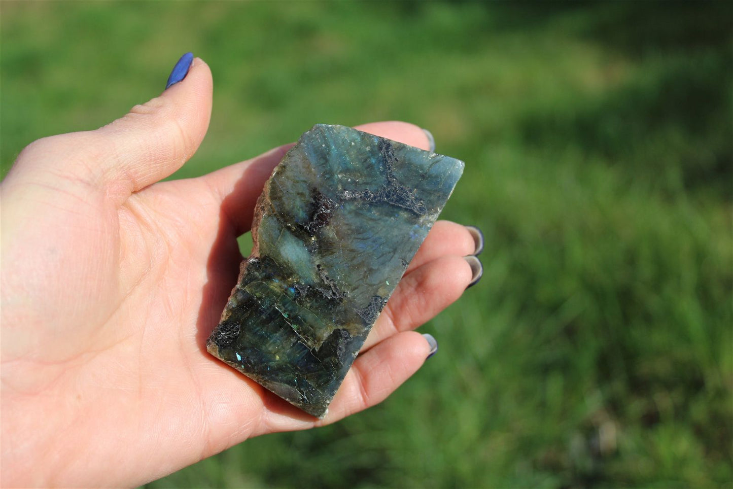 Morceau de labradorite mi-brute AU CHOIX menu déroulant - Aurore Lune
