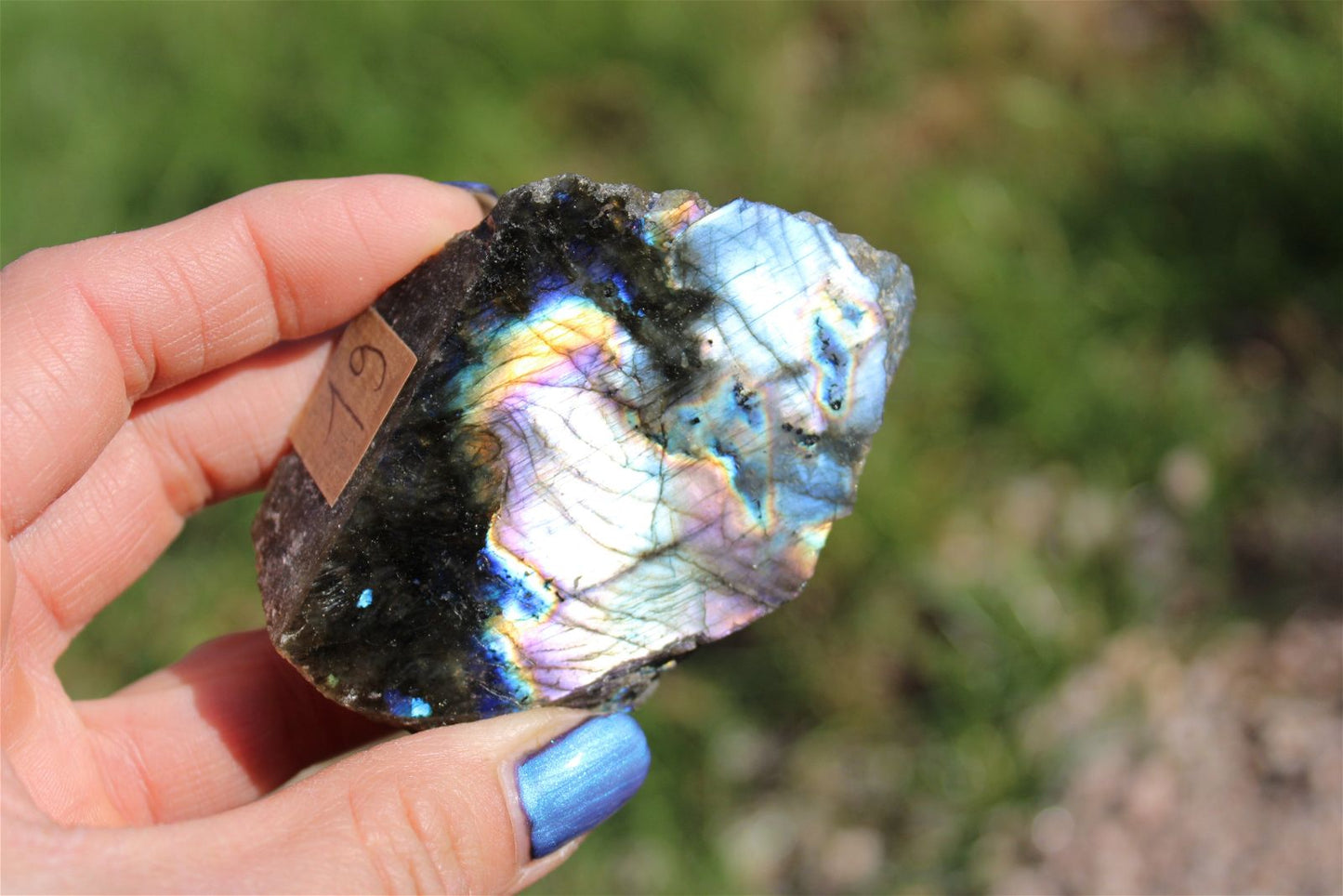 Morceau de labradorite mi-brute AU CHOIX menu déroulant - Aurore Lune