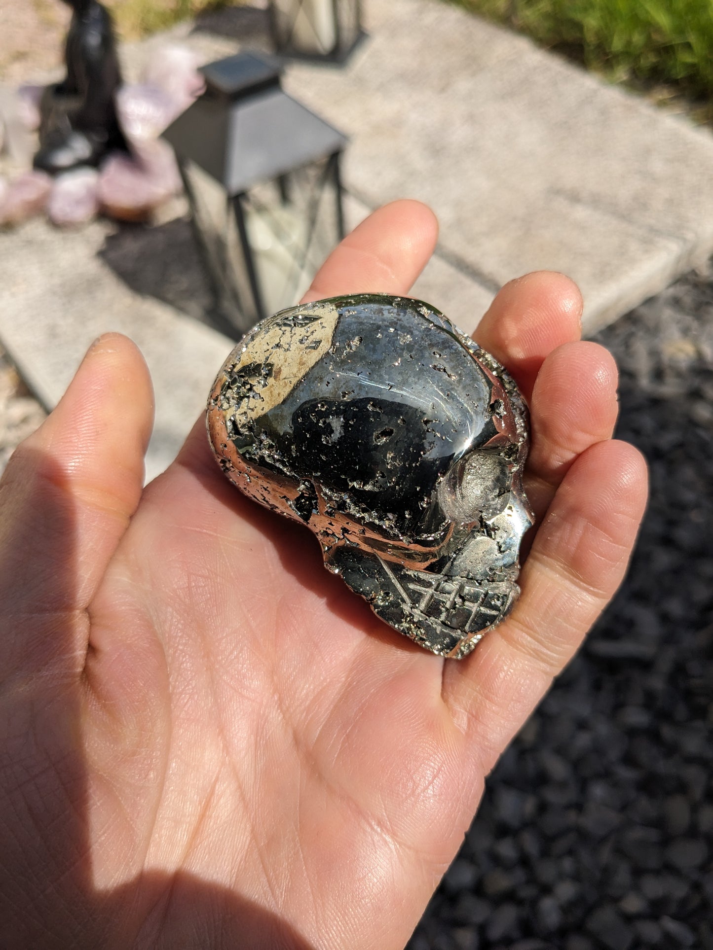 1 crâne en pyrite