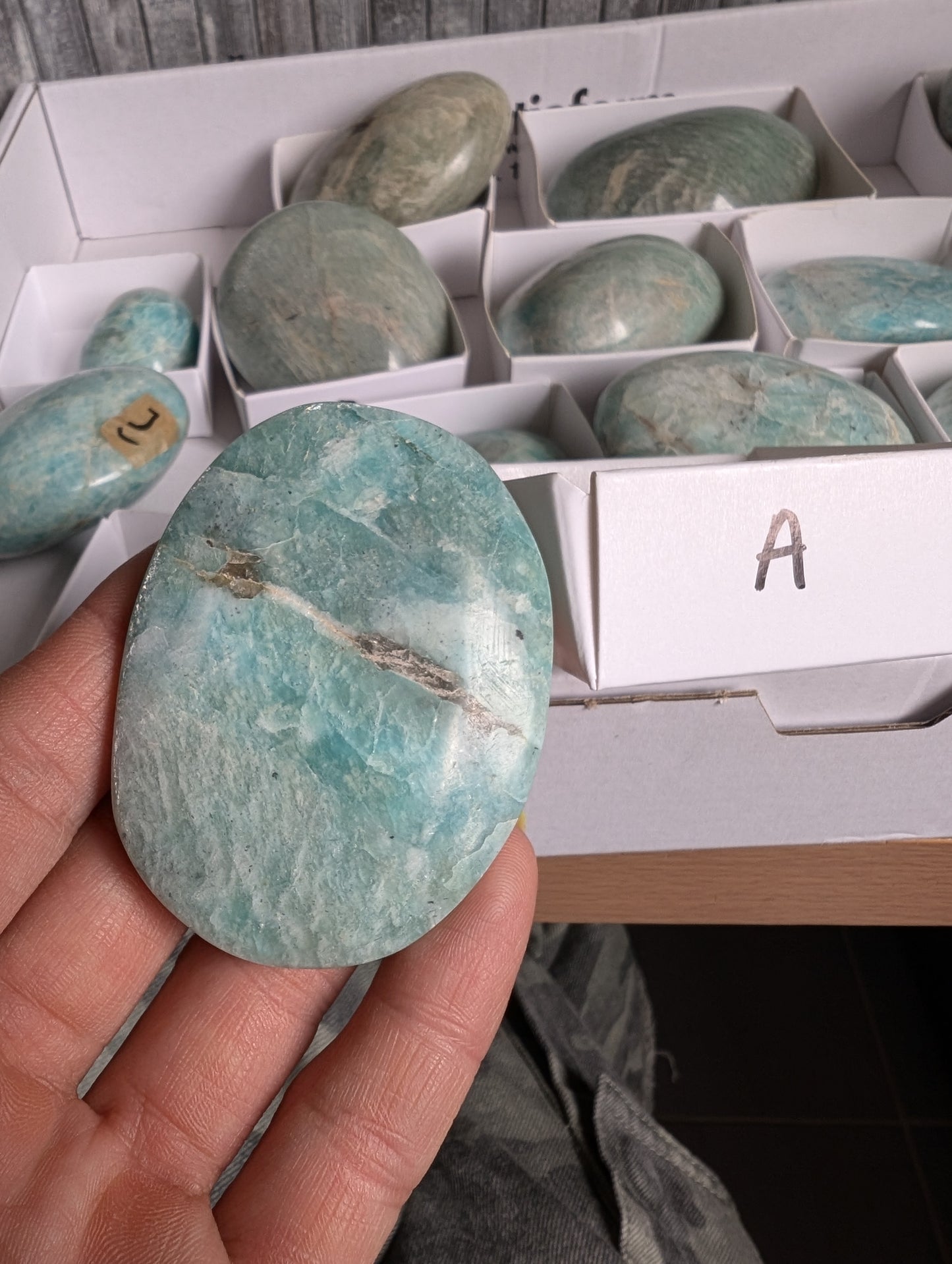 Galet en amazonite au choix - Aurore Lune