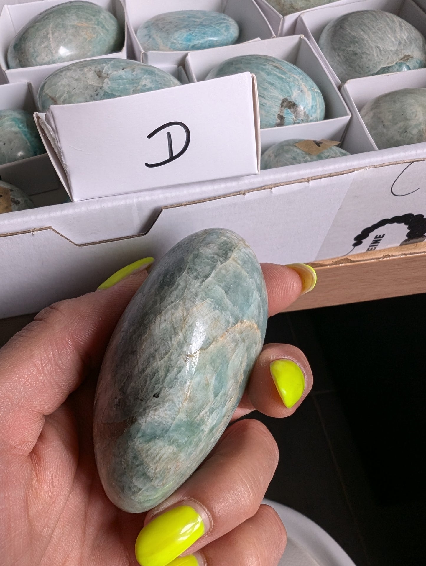 Galet en amazonite au choix - Aurore Lune