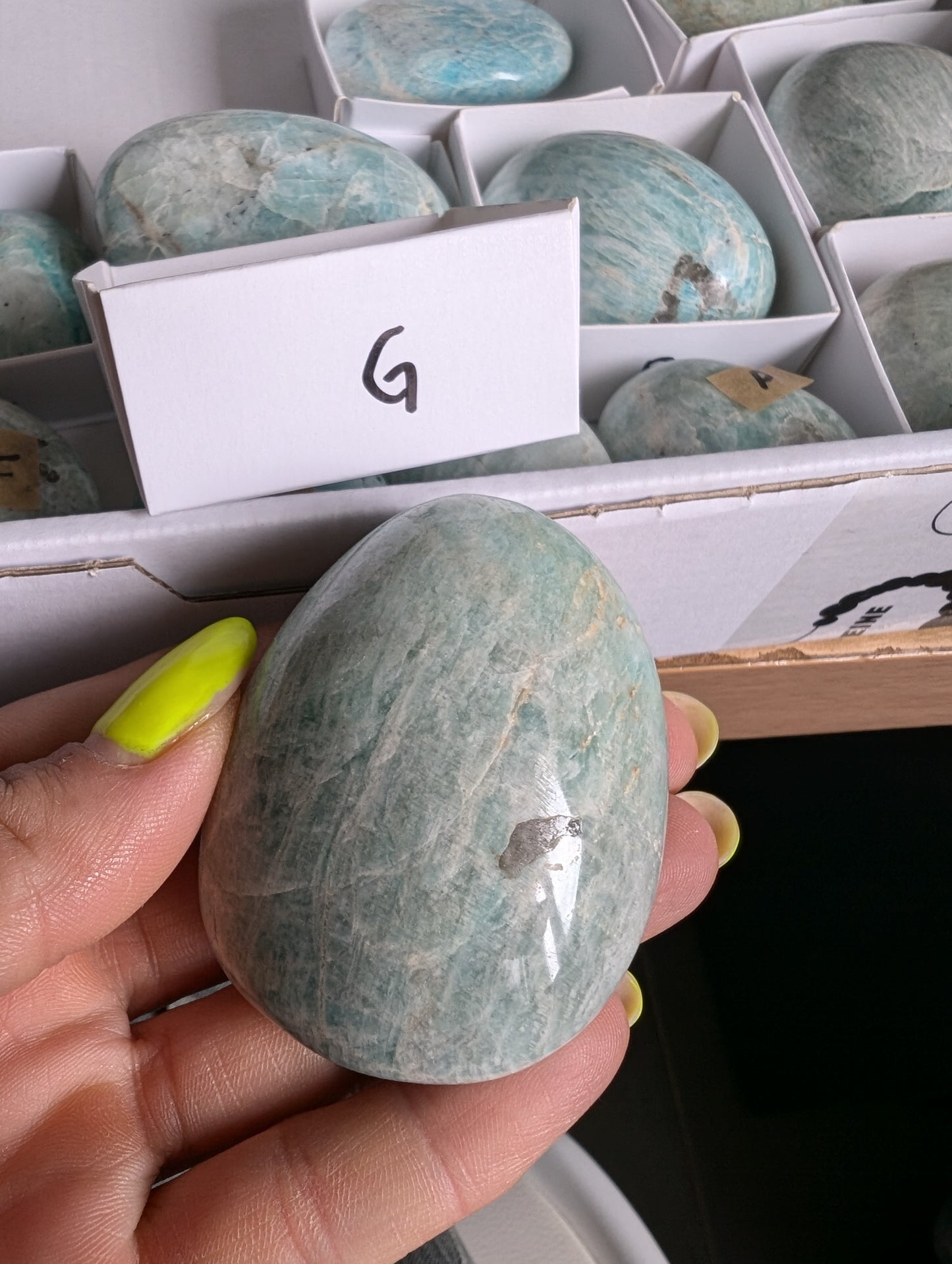 Galet en amazonite au choix - Aurore Lune