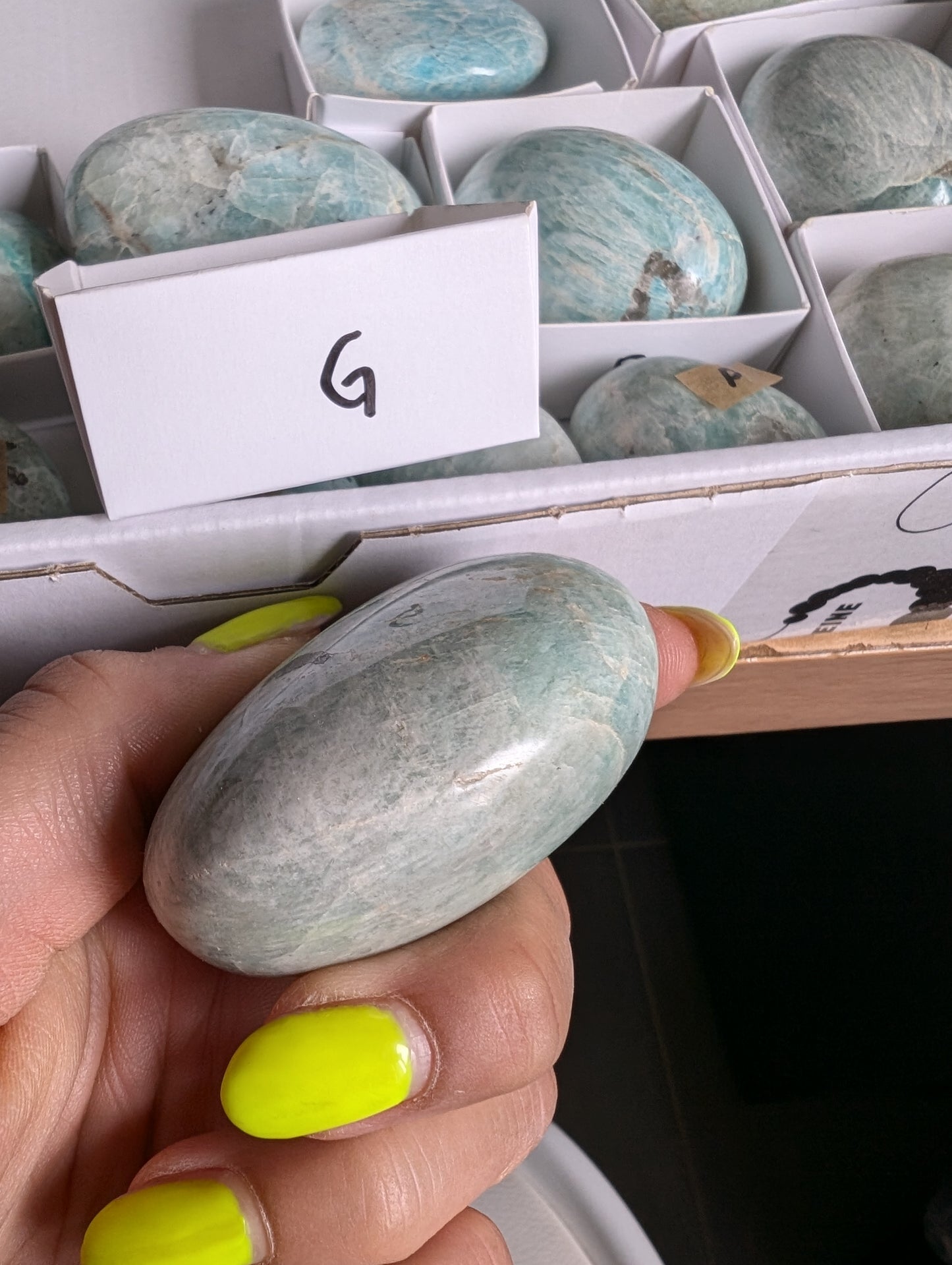 Galet en amazonite au choix - Aurore Lune
