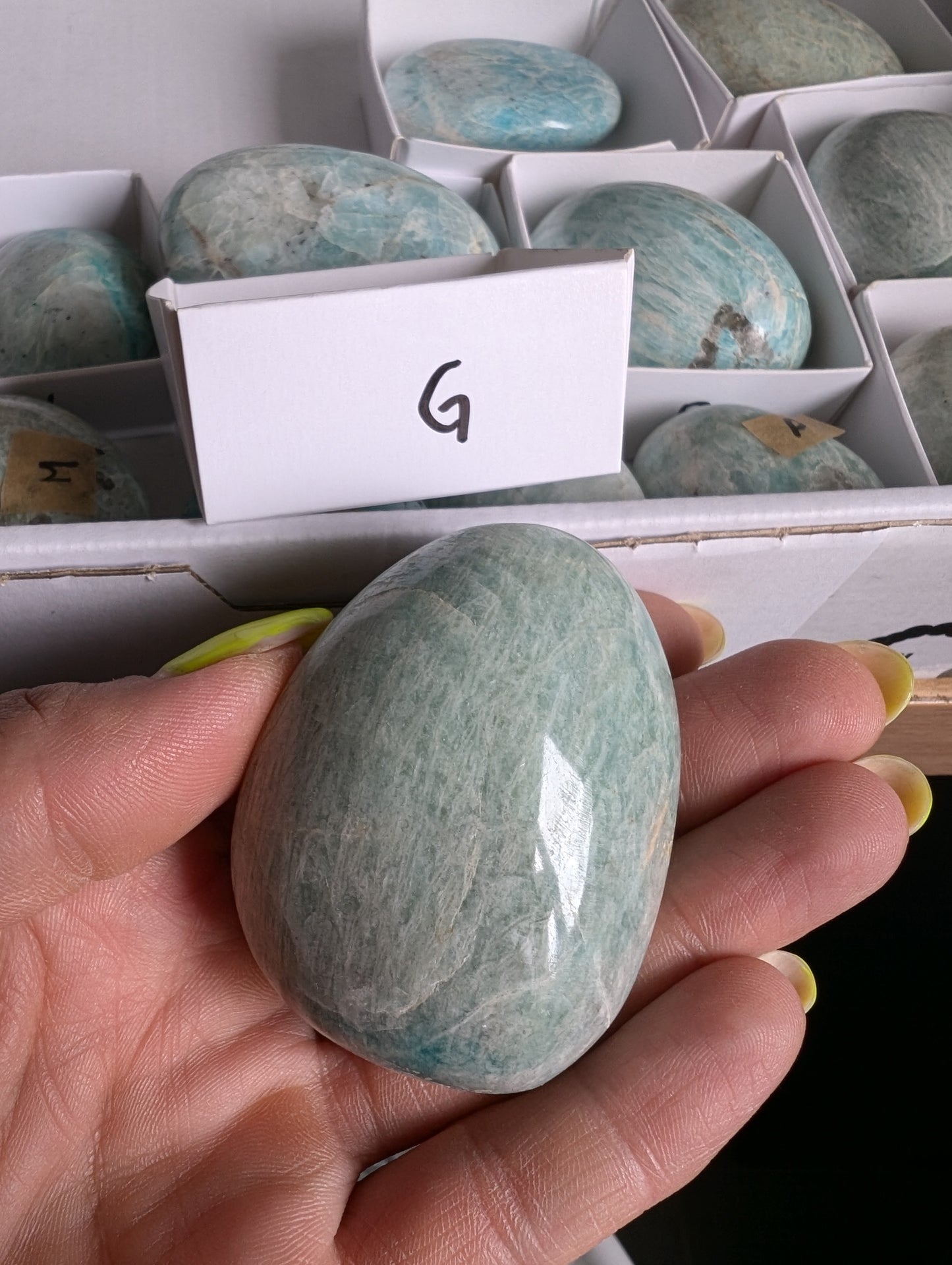 Galet en amazonite au choix - Aurore Lune