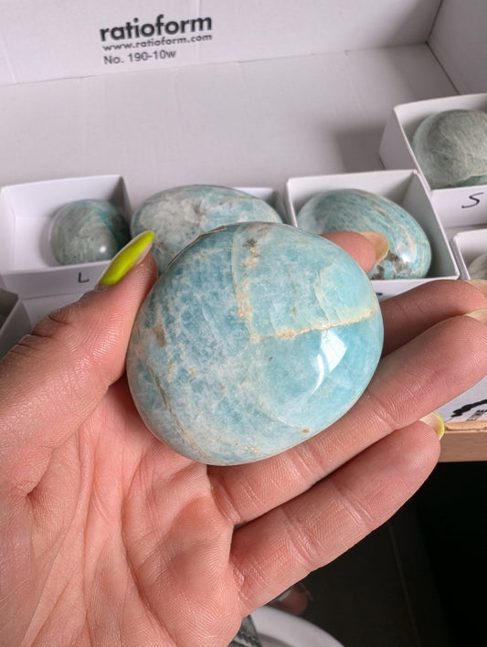 Galet en amazonite au choix - Aurore Lune