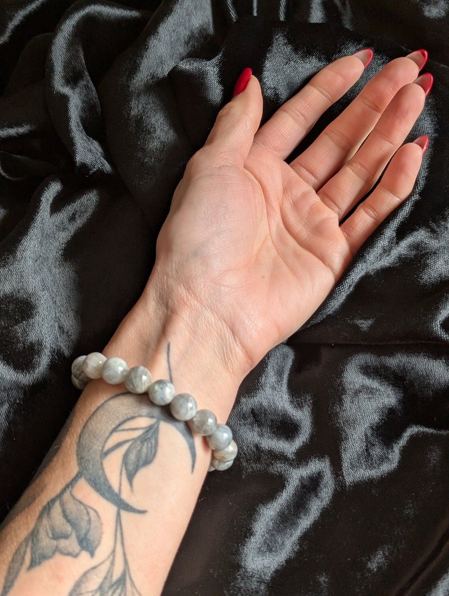 Bracelet élastiqué en labradorite 10mm