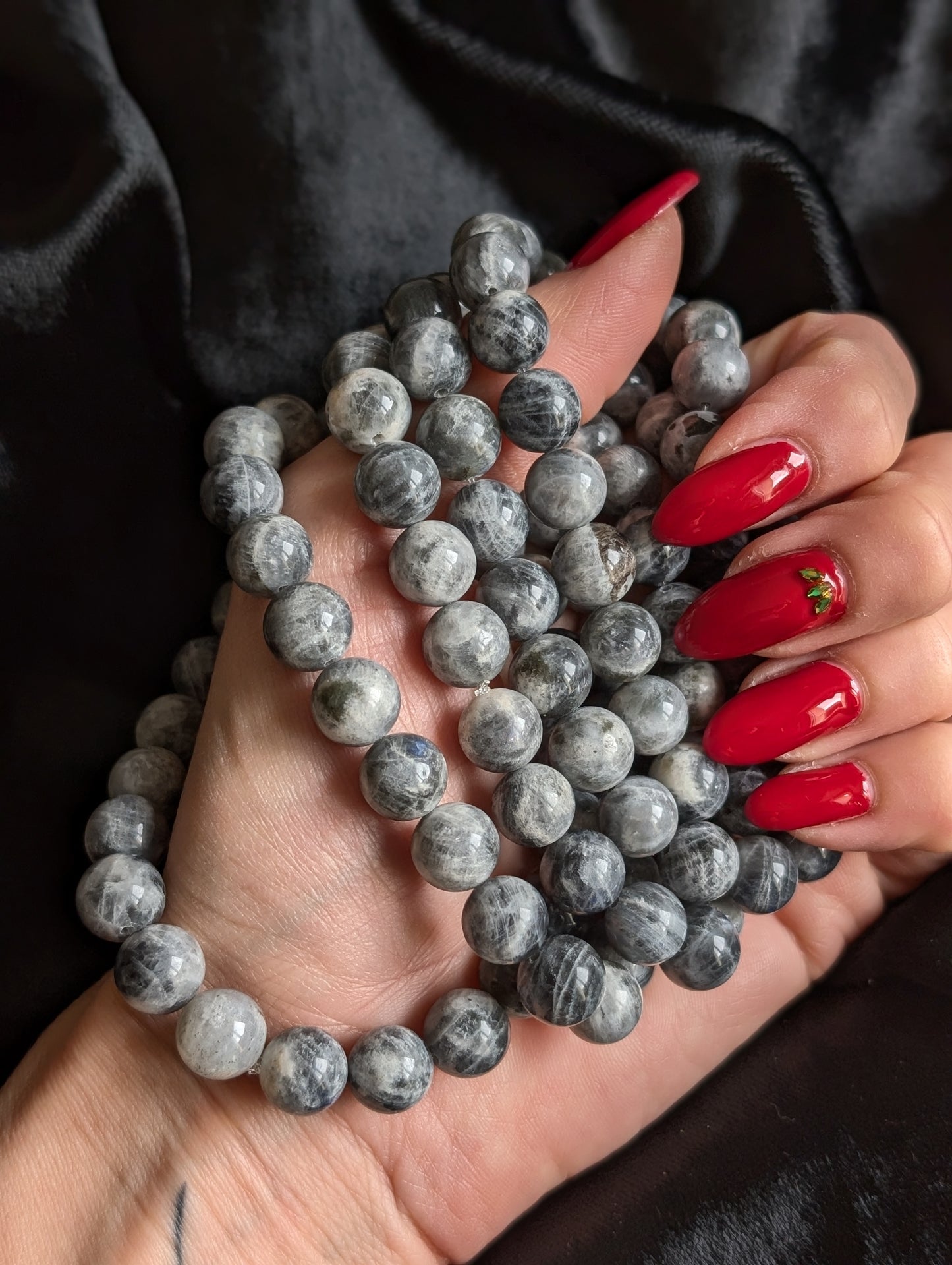 Bracelet élastiqué en labradorite
