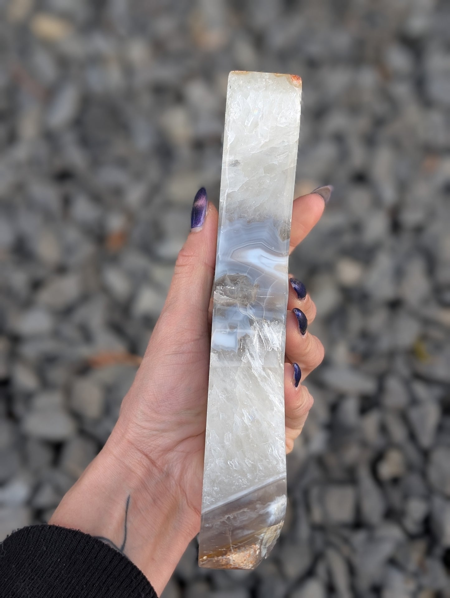 Lune agate cristallisée