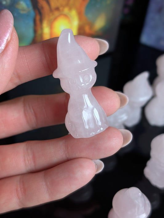 Un chat en quartz rose - Aurore Lune