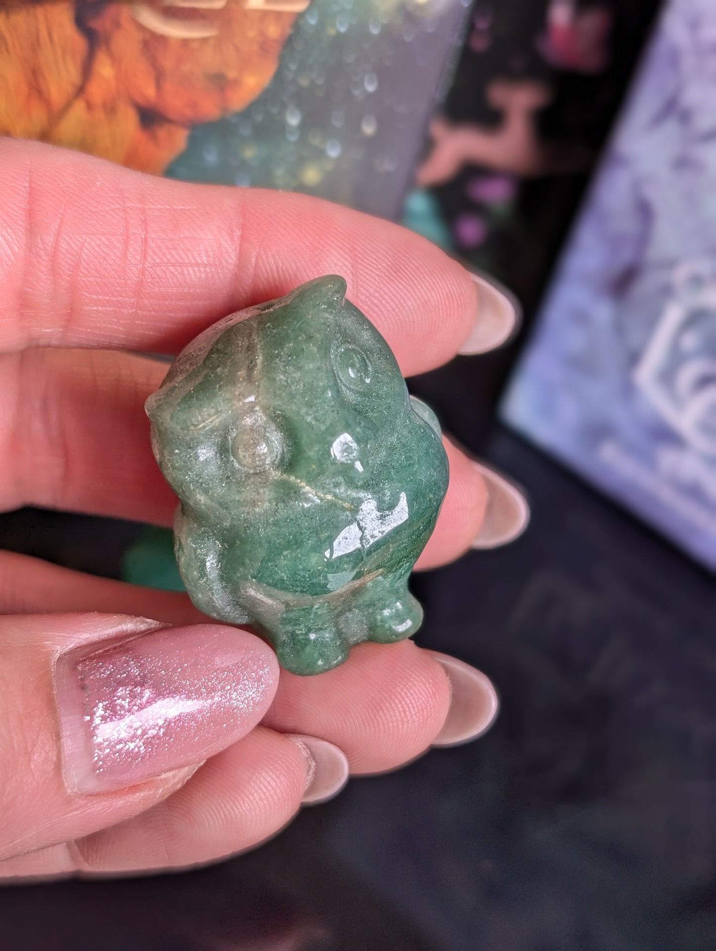 Chouette en aventurine verte 3.5 cm