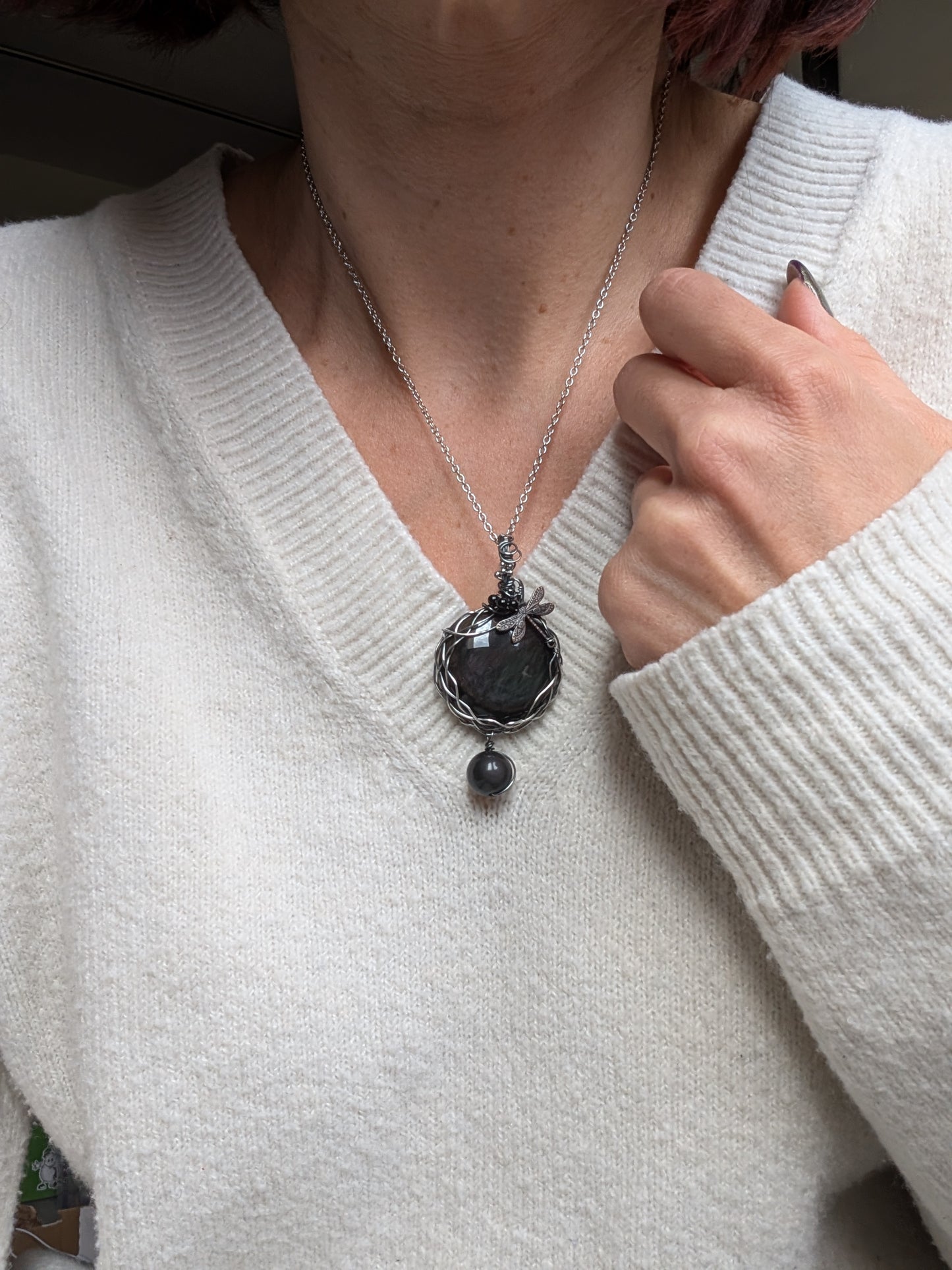 Collier Fait Main en Obsidienne Mentogochol