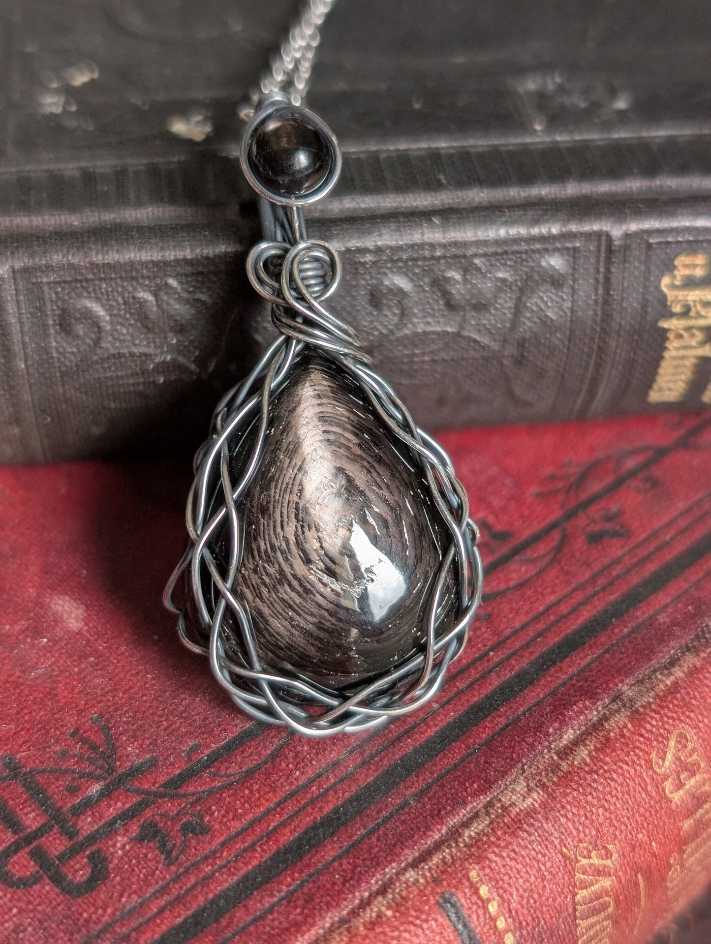 Collier en hypersthène silver filled qualité supérieure