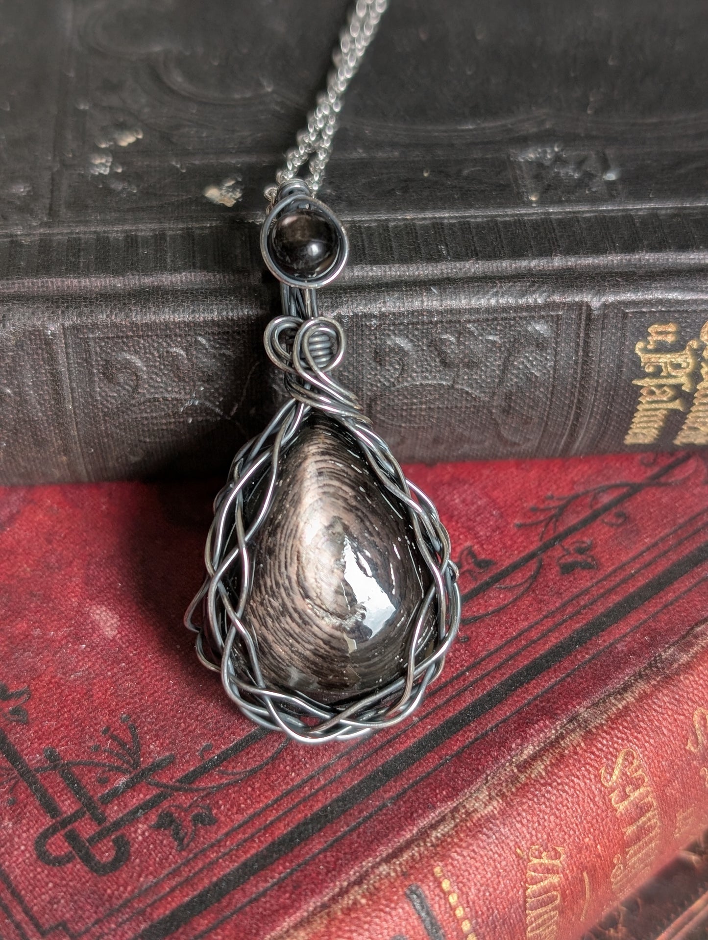 Collier en hypersthène silver filled qualité supérieure