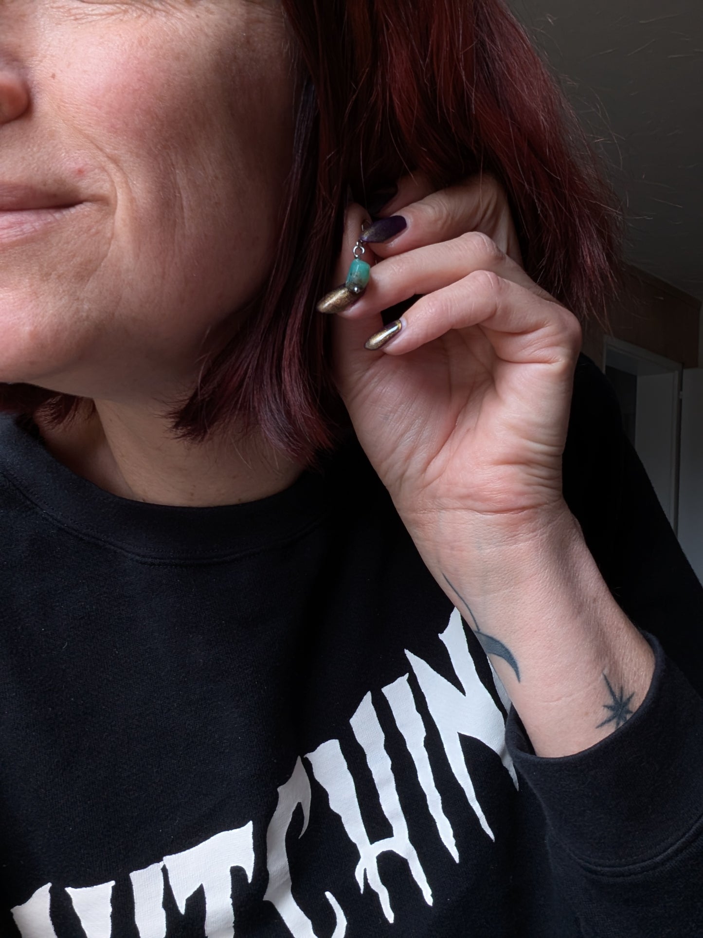 Boucles d'oreilles chrysoprase - Aurore Lune