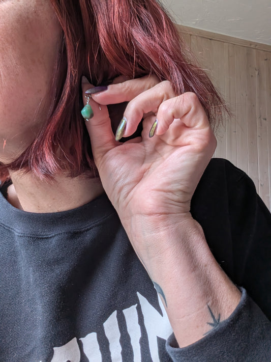 Boucles d'oreilles chrysoprase - Aurore Lune