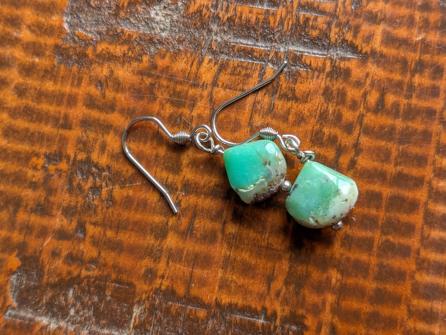 Boucles d'oreilles chrysoprase - Aurore Lune