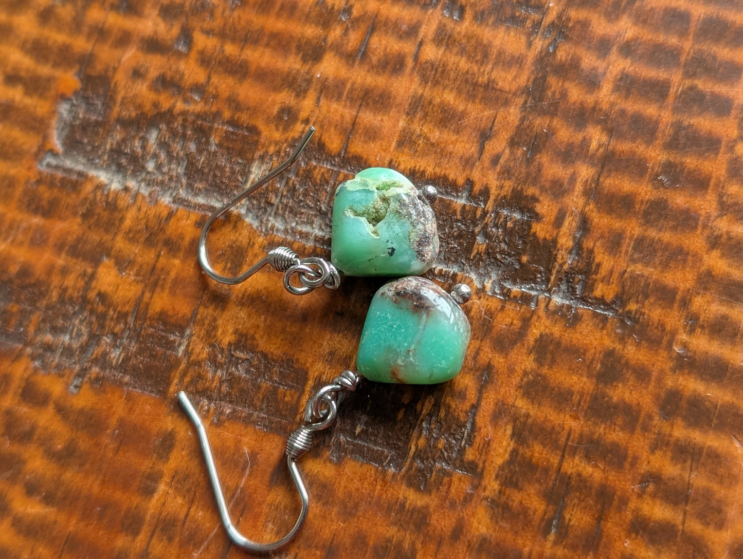 Boucles d'oreilles chrysoprase - Aurore Lune