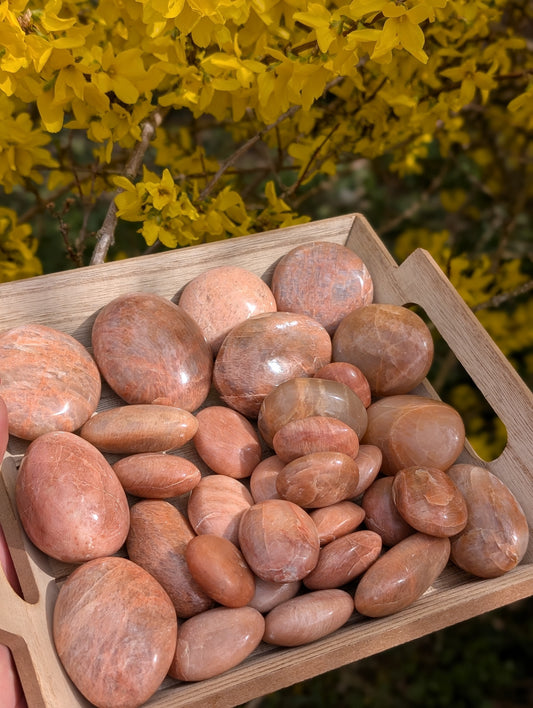 Galet de pierre de lune moyen format - Aurore Lune