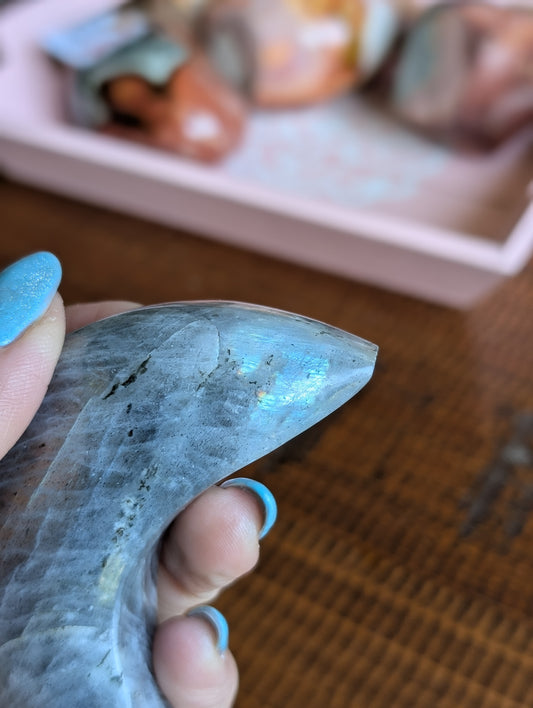 Lune labradorite 8 cm - Aurore Lune