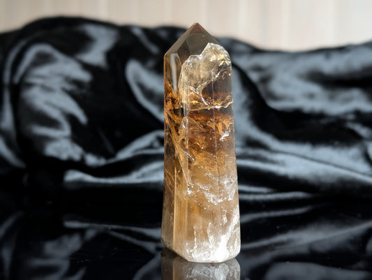 Pointe de citrine véritable - Aurore Lune