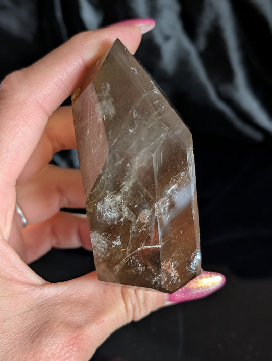 Pointe de citrine véritable - Aurore Lune