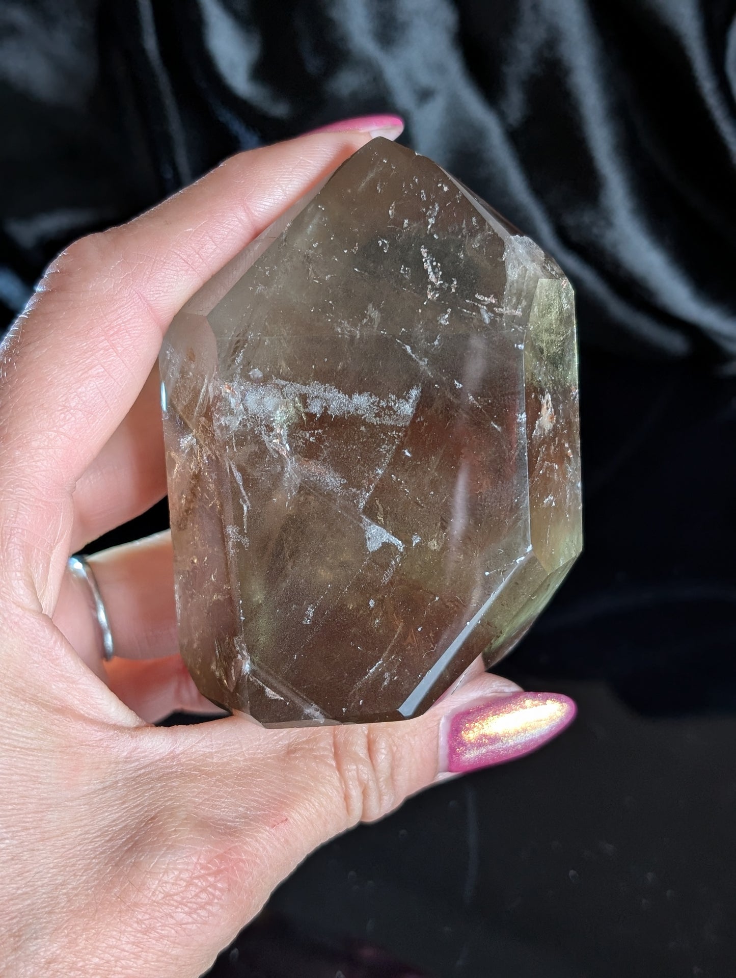 Pointe de citrine véritable - Aurore Lune