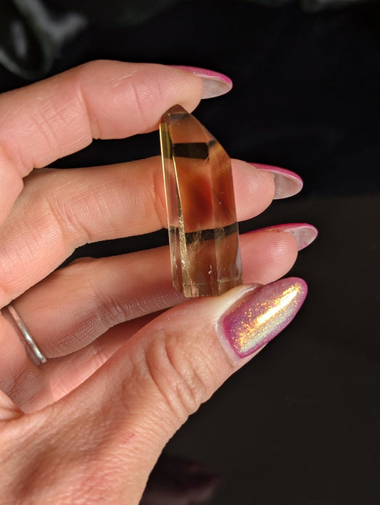 Pointe de citrine véritable - Aurore Lune
