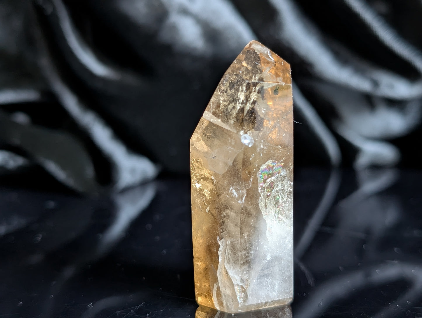 Pointe de citrine véritable - Aurore Lune