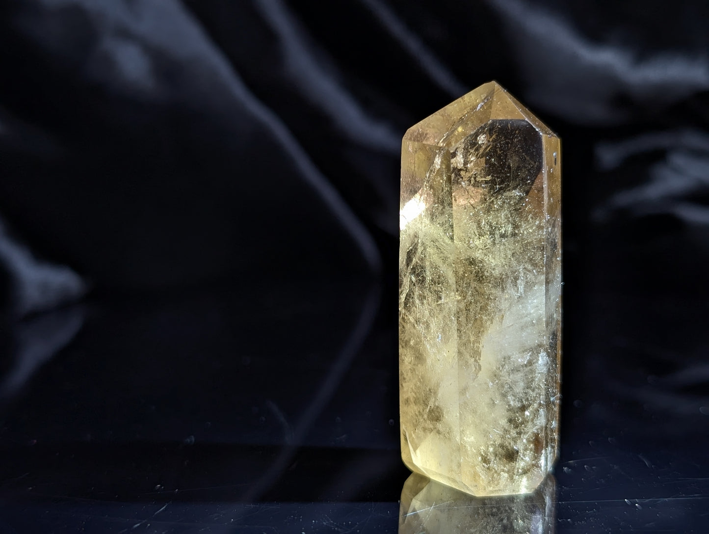 Pointe de citrine véritable - Aurore Lune