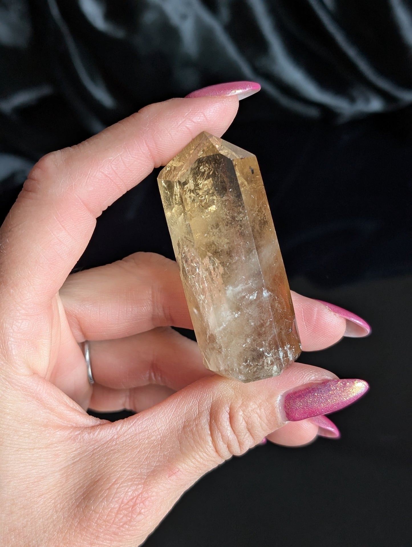 Pointe de citrine véritable - Aurore Lune
